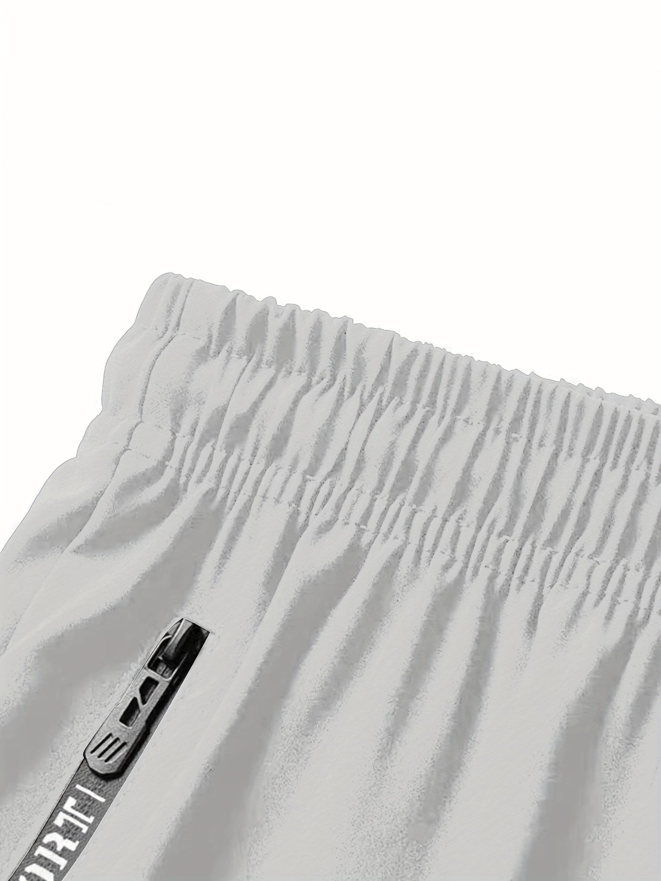 [Moisture-Wicking Shorts] Moisture-Wicking Men's Athletic Shorts | Lightweight Gym Training Shorts with Zipper Pockets & Drawstring Waist - Geometric Pattern, Machine Washable for Casual & Active Wear