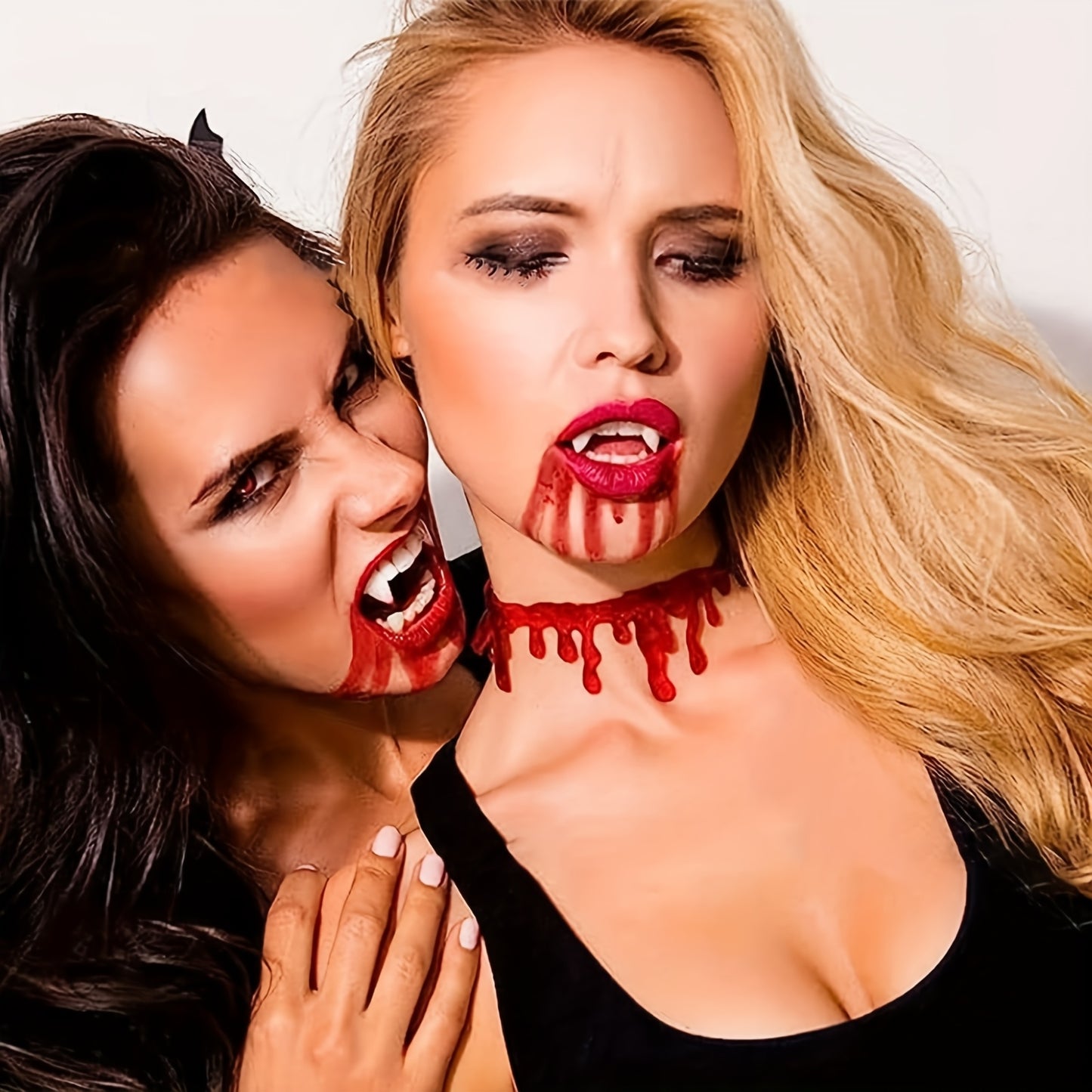 [Vampire Cosplay Set] 2/15pcs/set Halloween Vampire Cosplay Costume Accessories Set | Blood-Dripping Collar, Gloves, Long Stockings - Festival Role-Playing Outfit Decorations, Bat Costume Gift, Party Supplies for Events, Part