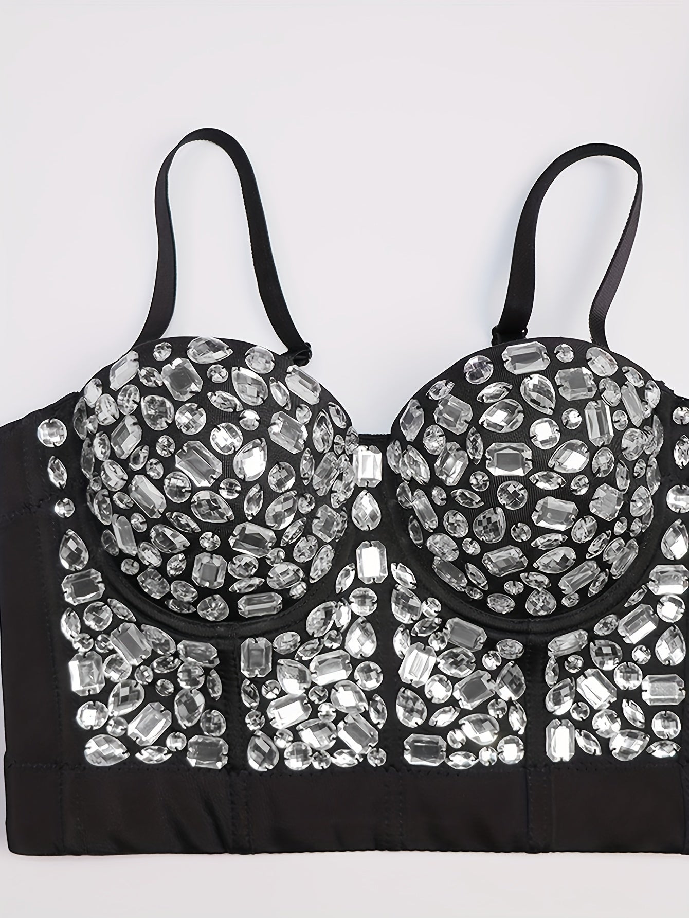 Elegant Rhinestone Fishbone Cami Top for Women