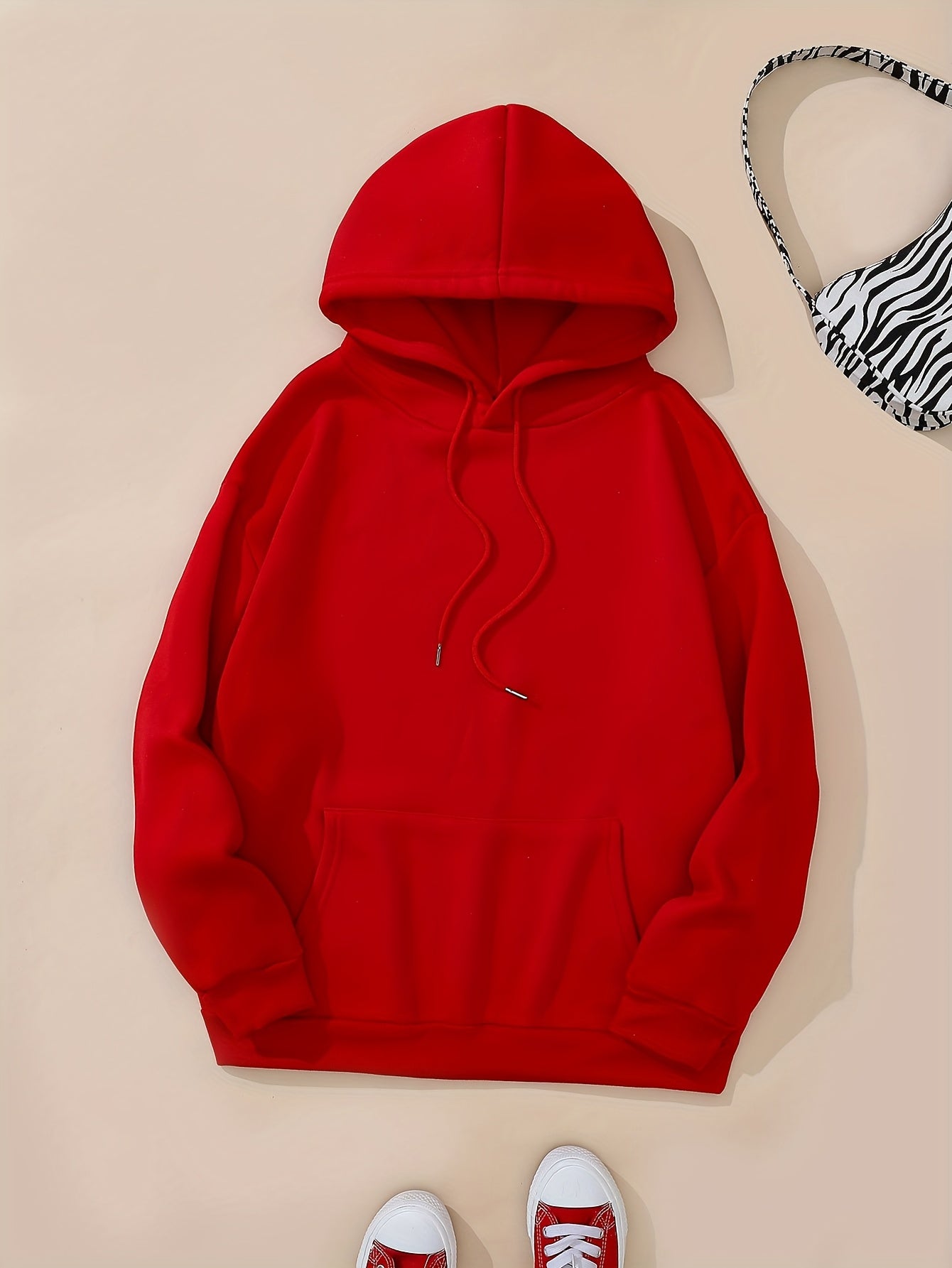 Plus Size, Women's Plus Size "EAT SLEEP RAVE REPEAT" Graphic Hoodie - Music Festival Print with Colorful Lights & DJ Design, Cozy Drawstring Hooded Sweatshirt for Winter & Autumn, Machine Washable Casual Pullover
