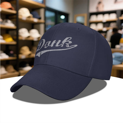 Donk Burnley Lancashire England Unisex Adjustable Baseball Cap for Men & Women - Lightweight Moisture-Wicking 100% Polyester, Breathable Sporty Design for Gym, Travel, Daily Use - Black with White Logo, All-Season Comfort, Tr