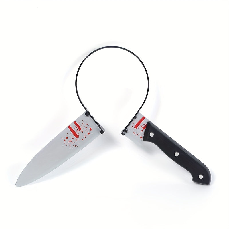 New Halloween Party Decorations Including Bloody Gloves, Blood-Stained Socks, And Aprons, Along with Plastic Pointed Knives And Handheld Cleavers for Costume Parties, Without Battery