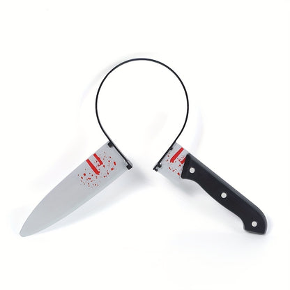 New Halloween Party Decorations Including Bloody Gloves, Blood-Stained Socks, And Aprons, Along with Plastic Pointed Knives And Handheld Cleavers for Costume Parties, Without Battery