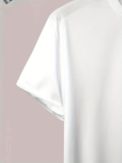 Men's Trendy Summer Short-Sleeve T-Shirt with "Rave" Graphic Print - Breathable, Versatile Round Neck Tee for Beach Vacations & Casual Wear, Breathable Clothing | Relaxed Fit Shirt | Comfortable Fabric, Shirts for Summer