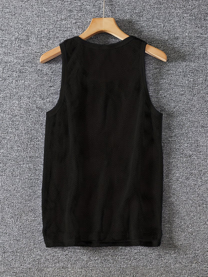 Men'S Sexy Tank Top, Men'S Mesh Tank Top, Men'S Stretchy Tank Top