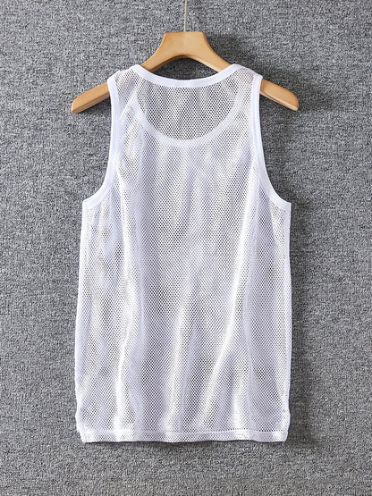 Men'S Sexy Tank Top, Men'S Mesh Tank Top, Men'S Stretchy Tank Top