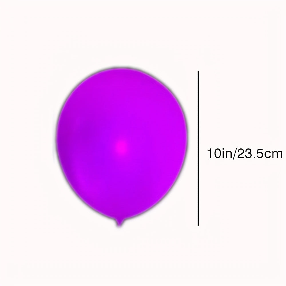 [UV Reactive | Neon] 100pcs UV Reactive Neon Latex Balloons | 10/12 Inch, Glow in the Dark | for Birthday, Halloween, Wedding & Shower Decorations, Perfect for Winter, New Year, Easter Room Decor