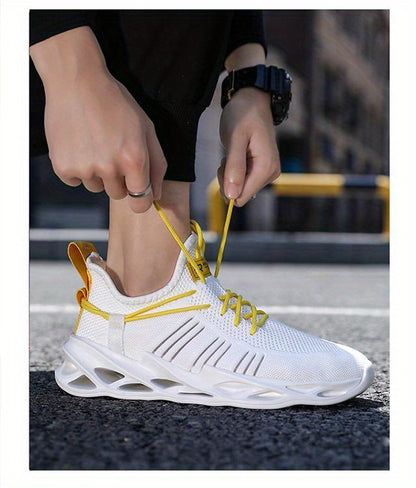 Men'S Breathable Blade Sneakers - Shock Absorbing, Lightweight Non-Slip Running Shoes for Jogging, Tennis, Gym, And Walking - Athletic Sneakers for Youth And Teens