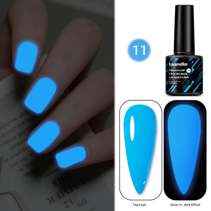 Faandin 7ml, trendy and colorful glow-in-the-dark gel nail polish, essential for parties, nightclubs, Halloween, durable, fade-resistant, easy-to-apply removable fluorescent nail glue, wholesale manicure supplies for salons