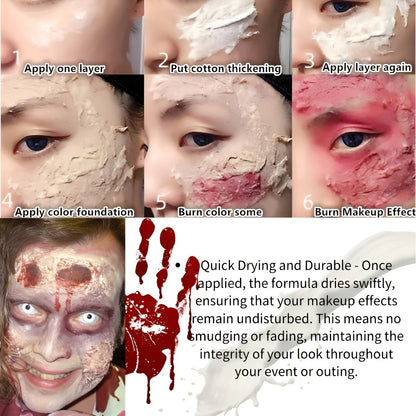 2pcs Liquid Latex SFX Makeup - Quick-Dry Body Paint for Scars, Wounds, Wrinkles | Perfect for Halloween & Special Effects | 30ml Each, Halloween Makeup|Realistic Effects|FastDry Latex