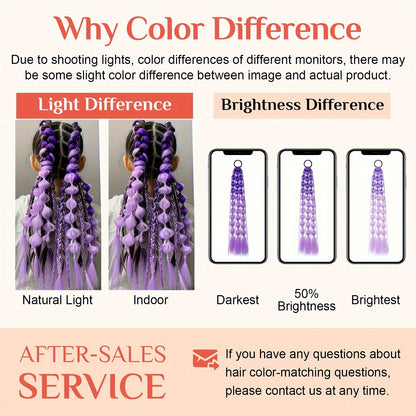 [1PCS Y2K Fashion Ponytail] 1PCS Y2K Fashion Bubble Braided Synthetic Ponytail Extension | Elastic Scrunchie Hairpiece, Versatile Style for Women, Suitable for All Occasions, Carnival/Mardi Gras/Masquerade