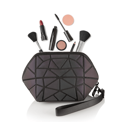 3pc Glow Radium Holographic Reflective Makeup Bag Se