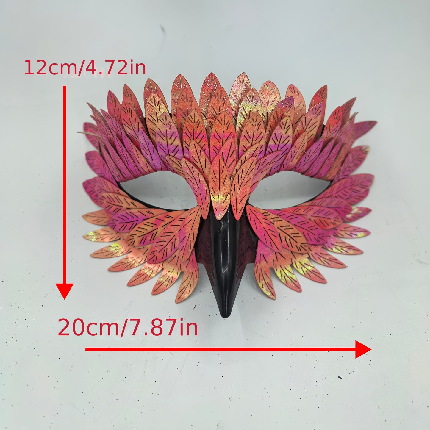 Classic Bird Beak Mask - Durable Plastic Intricate Feather Design for Halloween, Day of the Dead, Christmas & Themed Parties - Home Decor & Costume Accessory, Halloween Decorations