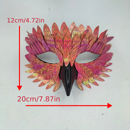 Classic Bird Beak Mask - Durable Plastic Intricate Feather Design for Halloween, Day of the Dead, Christmas & Themed Parties - Home Decor & Costume Accessory, Halloween Decorations