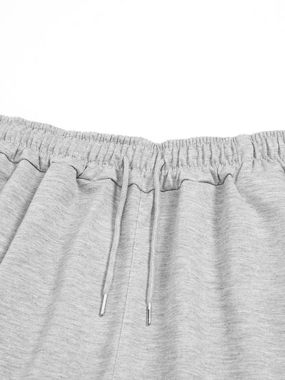 R V New Men's Summer Casual Shorts with RAVE Letter Print - Light Grey Regular Fit Outdoor Sports & Beach Vacation Shorts, American Fashion Trendy Lightweight Comfortable Design, Beach Vacation Apparel | Fashionable Casualwea