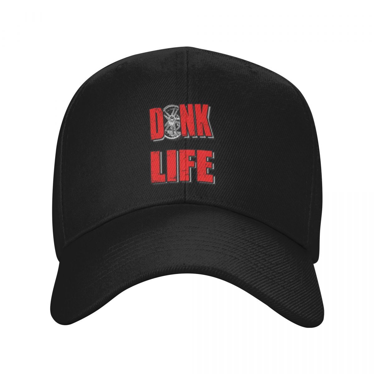 Impala & Caprice Donk Life Red Baseball Cap, a Streetwear Brand Offering Stylish Hats for Both Men And Women, Perfect for Hip Hop And Rave Events.