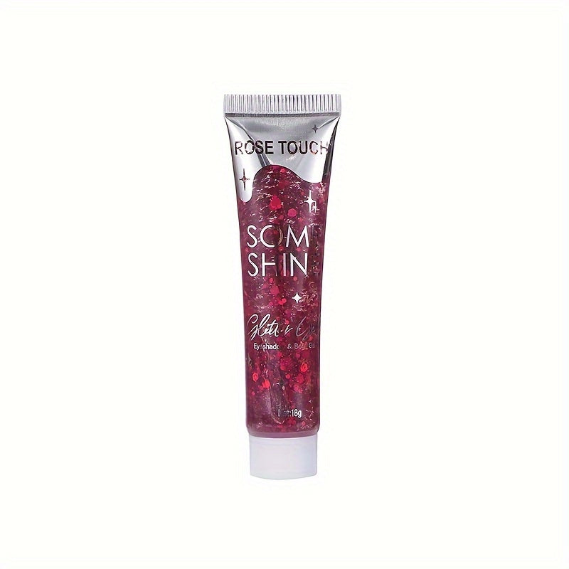 [Glitter Body Gel] Multi-Use Long-Lasting Body Glitter Gel | Plant-Based Ingredients, 6-Sided Shape, For Face, Hair, Eyes, Music Festivals, Parties, Carnival/Mardi Gras/Masquerade