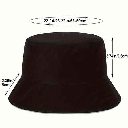 1pc Trendy Streetwear Bucket Hat with Bold "EAT RAVE REPEAT" Graphic Print - Black Unisex Summer Hat for Outdoor Camping Hiking Fishing, Adjustable Comfort Fit, Camping Gear, Festival Accessory, Street Fashion, Breathable Fab