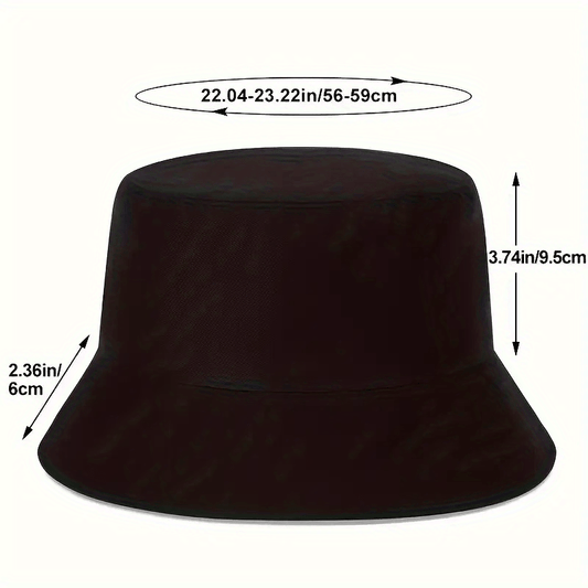 1pc Trendy Streetwear Bucket Hat with Bold "EAT RAVE REPEAT" Graphic Print - Black Unisex Summer Hat for Outdoor Camping Hiking Fishing, Adjustable Comfort Fit, Camping Gear, Festival Accessory, Street Fashion, Breathable Fab