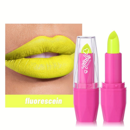 Neon Glow Halloween Lipstick Set – Vibrant Long-Lasting Party Makeup with Pink, Blue, Yellow, Green, Orange & Purple Colors in a Tub – Bold, Smudge-Proof & Perfect for Raves, Music Festivals & Holiday Looks (B0771-2