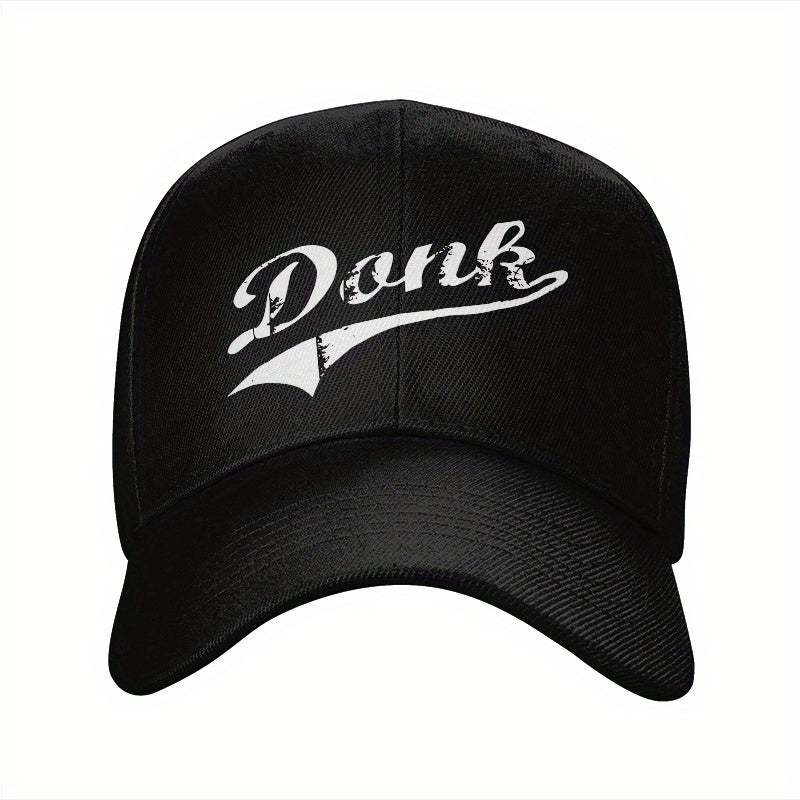 Donk Burnley Lancashire England Unisex Adjustable Baseball Cap for Men & Women - Lightweight Moisture-Wicking 100% Polyester, Breathable Sporty Design for Gym, Travel, Daily Use - Black with White Logo, All-Season Comfort, Tr