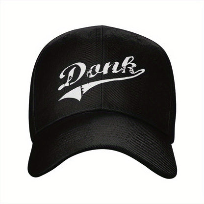 Donk Burnley Lancashire England Unisex Adjustable Baseball Cap for Men & Women - Lightweight Moisture-Wicking 100% Polyester, Breathable Sporty Design for Gym, Travel, Daily Use - Black with White Logo, All-Season Comfort, Tr