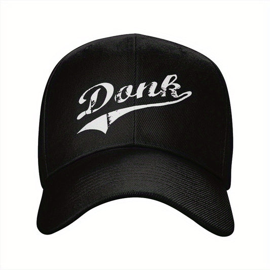 Donk Burnley Lancashire England Unisex Adjustable Baseball Cap for Men & Women - Lightweight Moisture-Wicking 100% Polyester, Breathable Sporty Design for Gym, Travel, Daily Use - Black with White Logo, All-Season Comfort, Tr