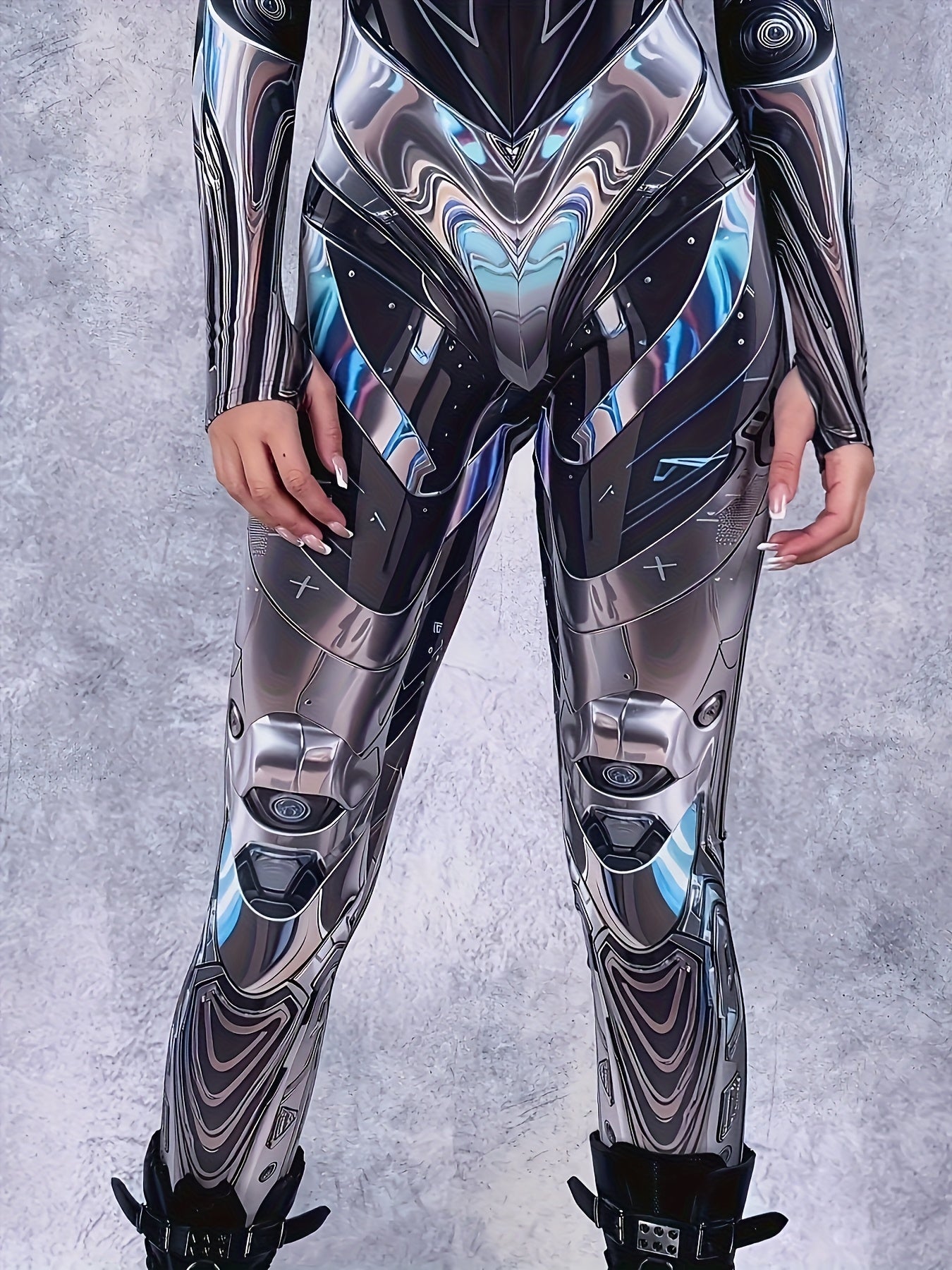 [Sexy Y2K Bodysuit] Sexy Tight-Fitting Women's Bodysuit | Y2K Functional Style Mixed Party Stage Outfit Cyberpunk Jumpsuit