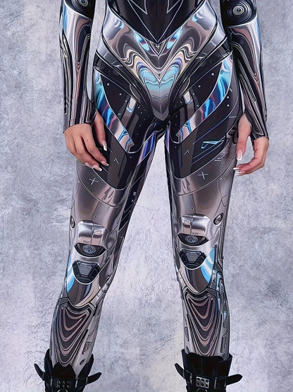 [Sexy Y2K Bodysuit] Sexy Tight-Fitting Women's Bodysuit | Y2K Functional Style Mixed Party Stage Outfit Cyberpunk Jumpsuit