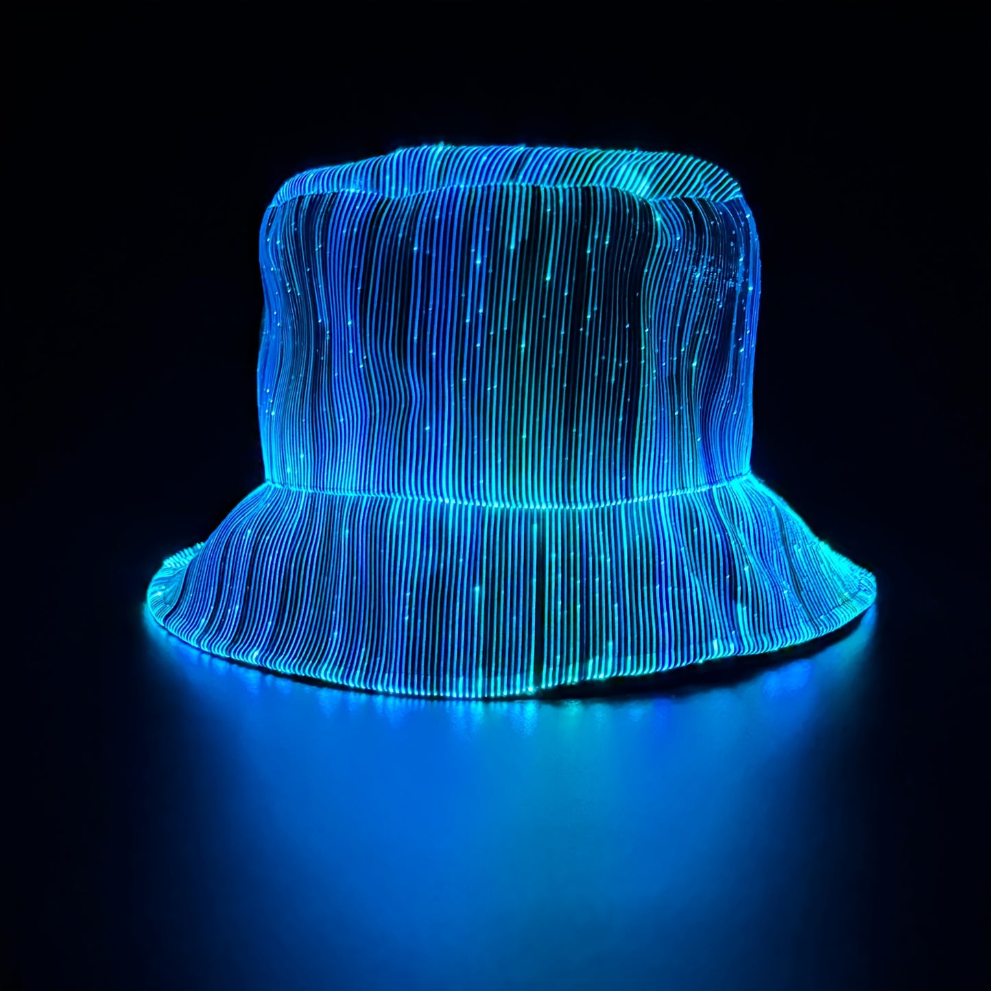 7 Colors, 4 Flashing Modes LED Fisherman Cap - Vibrant Neon Party Hat with USB Rechargeable Battery, Polypropylene Fiber, Perfect for Birthdays, Bar-Bat-Mitzvah, and Tailgating, Festive Headgear | Neon Party Hat | Polypropyle