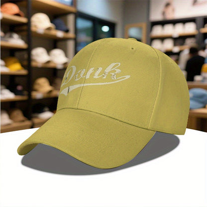 Donk Burnley Lancashire England Unisex Adjustable Baseball Cap for Men & Women - Lightweight Moisture-Wicking 100% Polyester, Breathable Sporty Design for Gym, Travel, Daily Use - Black with White Logo, All-Season Comfort, Tr