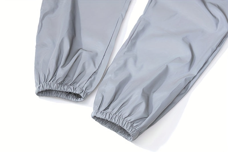 Spring and Autumn Men's Nighttime Reflective Sweatpants Fashion Streetwear Illuminated Straight Casual Trousers