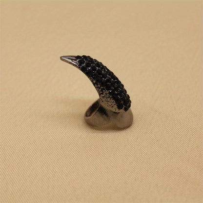 5pcs, Eagle Claw Ring, Punk Style Cat Claw Ring, Gothic False Nails, Armor Effect Finger Joints Curved Sharp Claws, Suitable for Role-Playing Parties, Unisex Halloween Gifts, Exaggerated Long Nails, Personalized Fashion Style