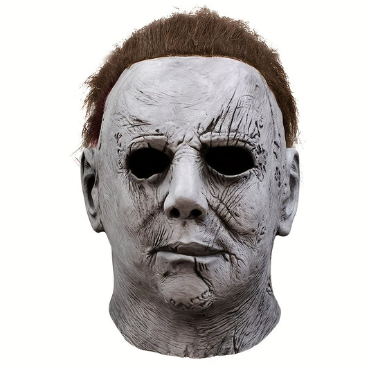 Ghastly, Men's Halloween Horror Mask - Bloody Tears White Face, Synthetic Latex Headgear for Cosplay & Carnival Parties