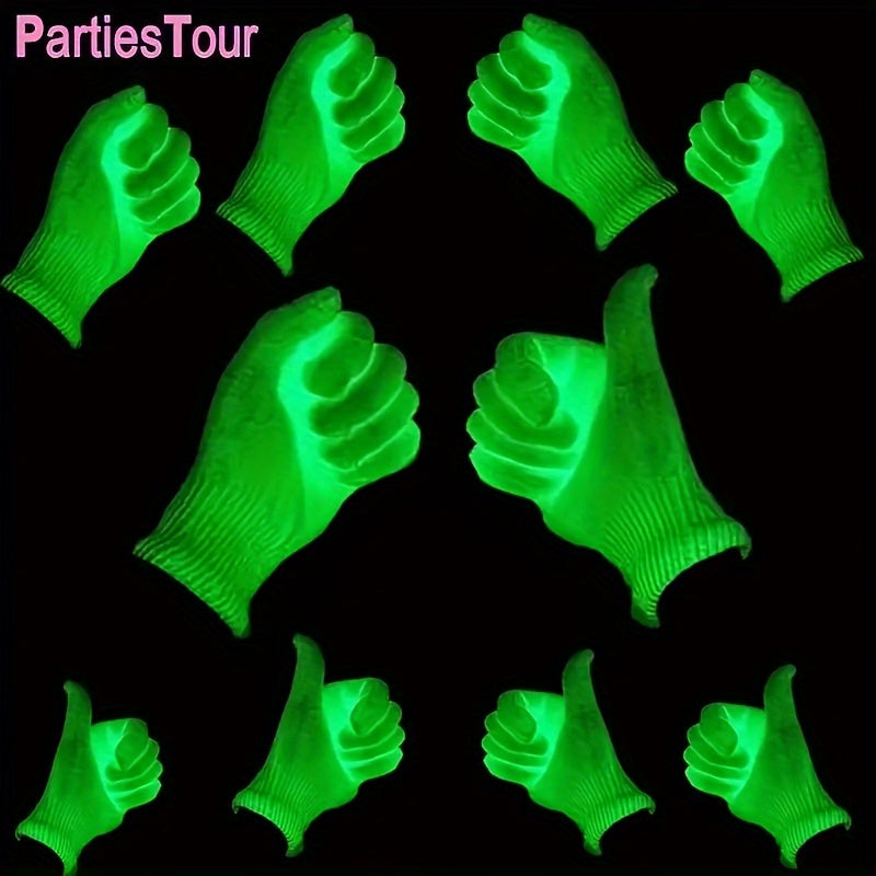 [Glow in Dark] Glow in the Dark Fabric Gloves | Party Supplies | Fun and Surprise Atmosphere Enhancer | for Celebrations