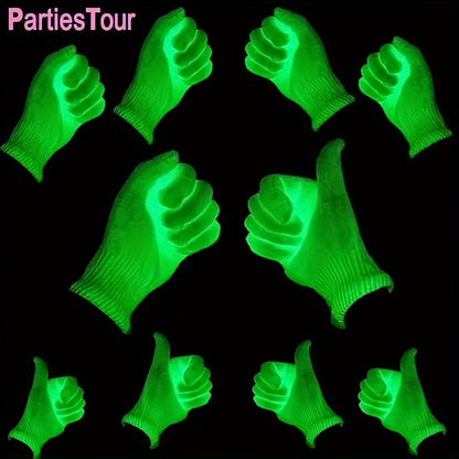 [Glow in Dark] Glow in the Dark Fabric Gloves | Party Supplies | Fun and Surprise Atmosphere Enhancer | for Celebrations