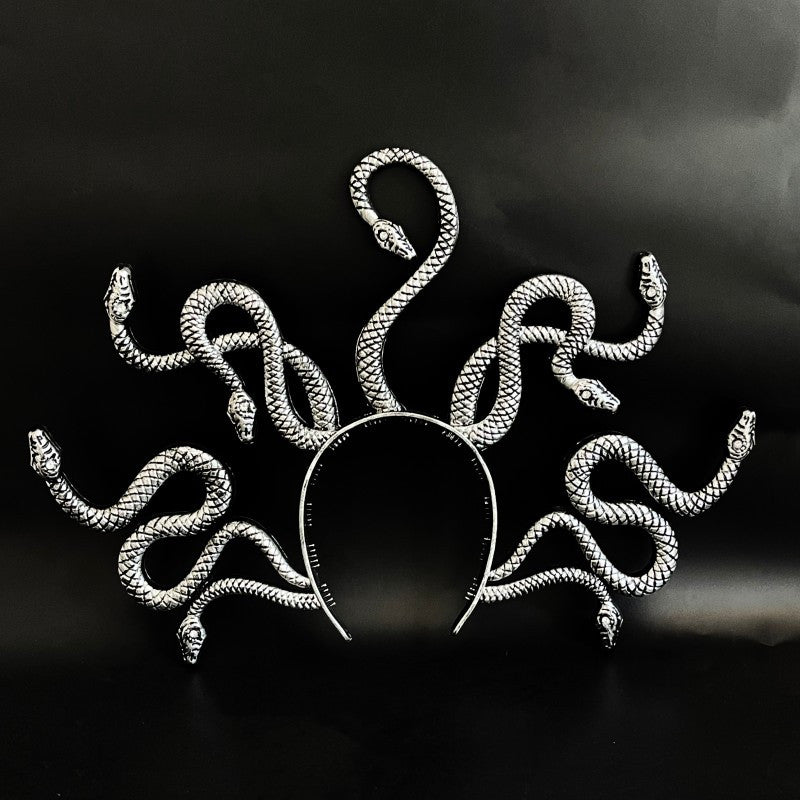 Medusa Large Headband - Handmade with Imperfections, Sexy Party Accessory for Costume Parties, Halloween, Carnival/Masquerade Balls, and Women's Dress-Up Events, Halloween Headpiece, Unique Charm, Mysterious Style, Artistic H