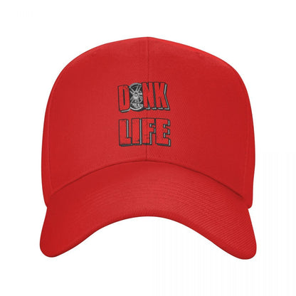 Impala & Caprice Donk Life Red Baseball Cap, a Streetwear Brand Offering Stylish Hats for Both Men And Women, Perfect for Hip Hop And Rave Events.