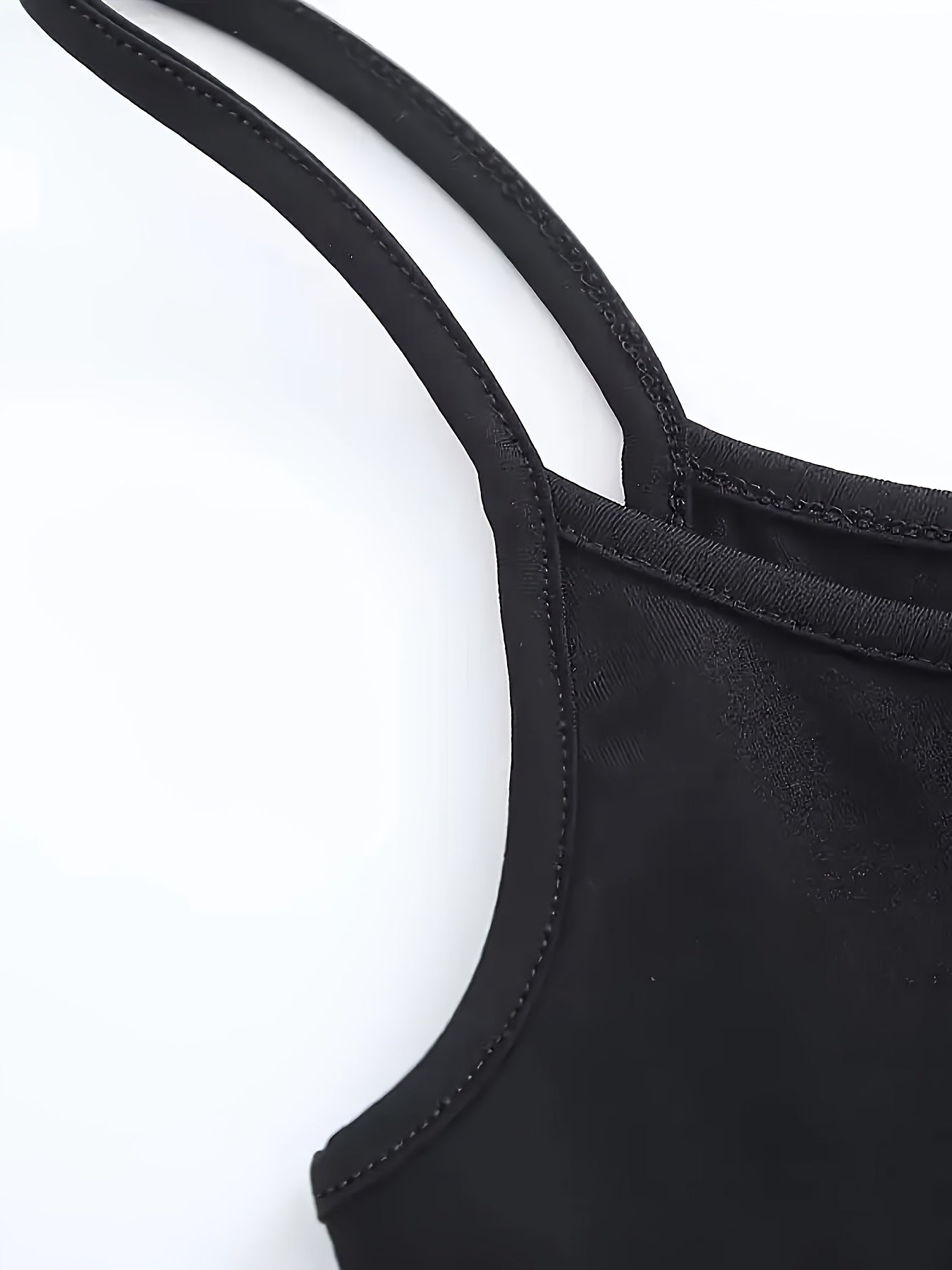 [Casual All-Season Wear] Y2K Sleeveless Crop Cami With Skeleton Heart Hands Graphic Print, Black Spaghetti Strap Top For Women, Casual Polyester Blend, Medium Elasticity, All-Season Wear, Allseason Top | Spaghetti Strap Cami