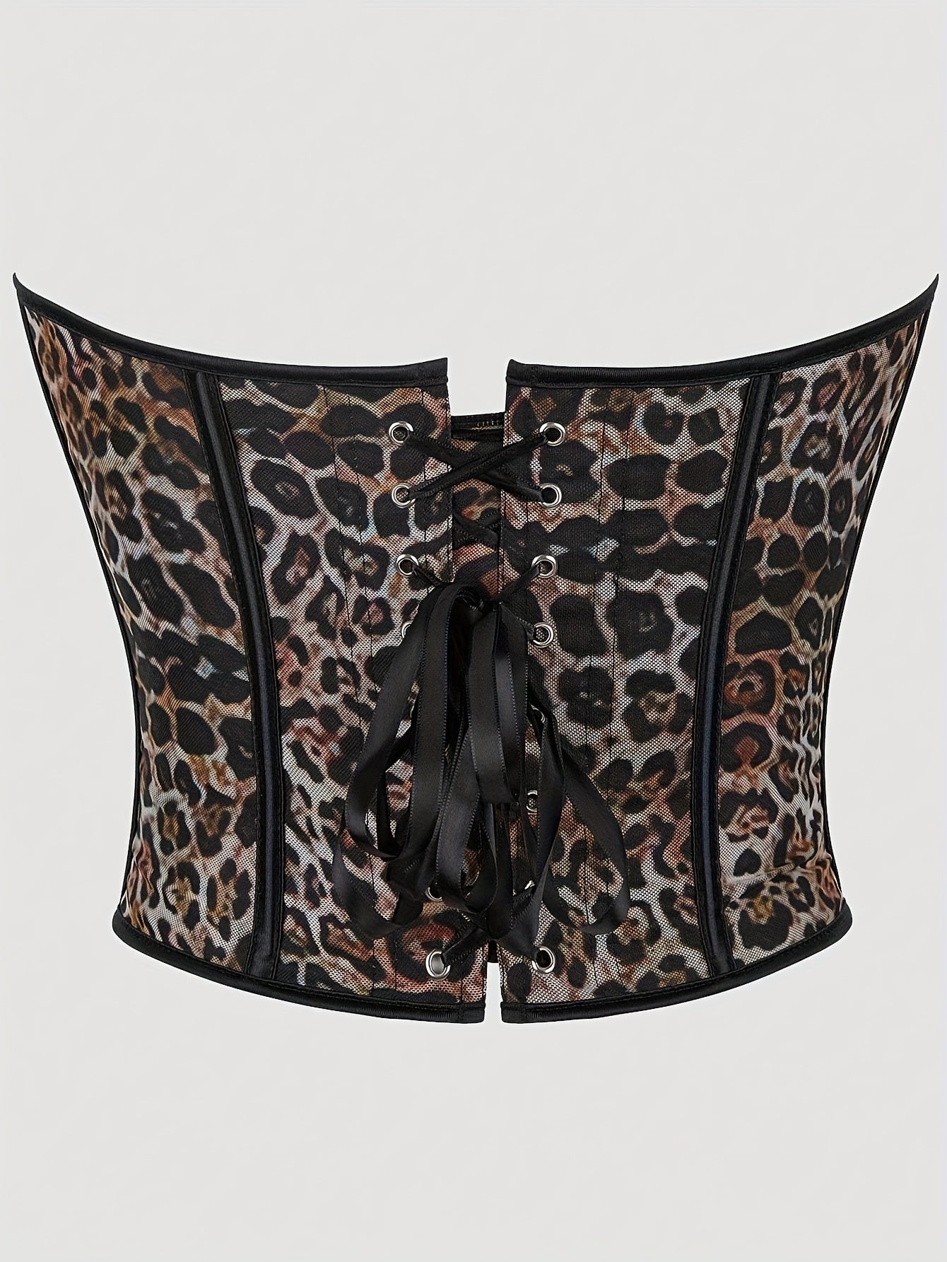 [Statement Fashion] Elegant Skull Print Lace-Up Corset Top for Women - Gothic Style, High Support, Tummy Control, Black with Red Roses & Skull Design, No-Pad Bustier, Hand Wash Only