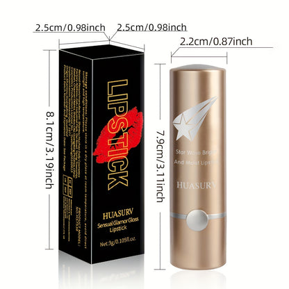 HUASURV Matte Black Lipstick for Adults, Creamy Full Coverage, Moisturizing Paste Formula, Ideal for Neutral Skin Tone, Rich & Plump Effect, Under 300g - Perfect for Halloween & Mother's Day Gifts