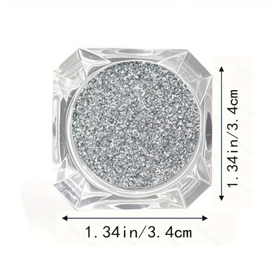 [Iridescent Glitter Eyeshadow] Iridescent Glitter Chameleon Eyeshadow Powder | Single Color, Sparkling Stage Makeup for Face and Lips, Ultra Long-Lasting, Waterproof & Sweatproof, Suitable for Nail Art, Lip Gloss, Halloween,