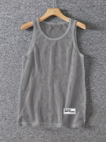 Men'S Sexy Tank Top, Men'S Mesh Tank Top, Men'S Stretchy Tank Top