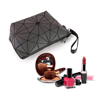 3pc Glow Radium Holographic Reflective Makeup Bag Se