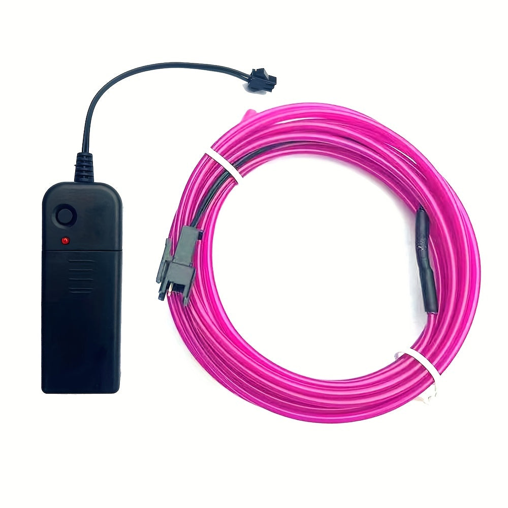1pc Funky LED Neon Light-Up Wire Cable for Costumes, Parties & Raves - Adjustable Headband, 6 Colors (Blue/Green/Orange/Pink/Purple/White), Battery-Powered (No Batteries Included), Safe Low-Power Design for Halloween, Christm