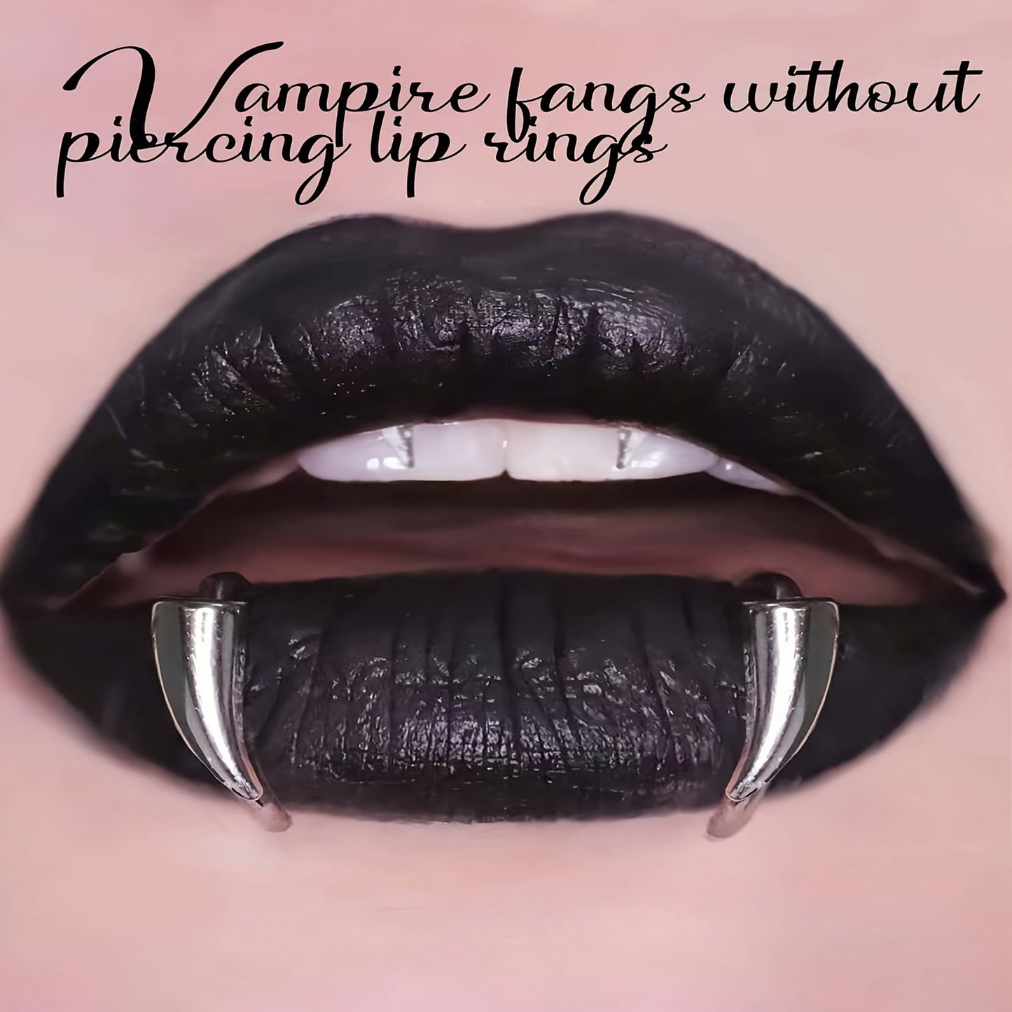Fashionable And Trendy Unisex Vampire Fang-shaped Lip Accessory, Wolf Fang-shaped Jewelry, 2-4 Pieces, No Need For Piercing