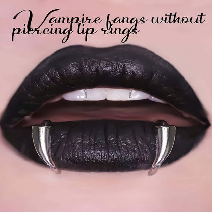 Fashionable And Trendy Unisex Vampire Fang-shaped Lip Accessory, Wolf Fang-shaped Jewelry, 2-4 Pieces, No Need For Piercing