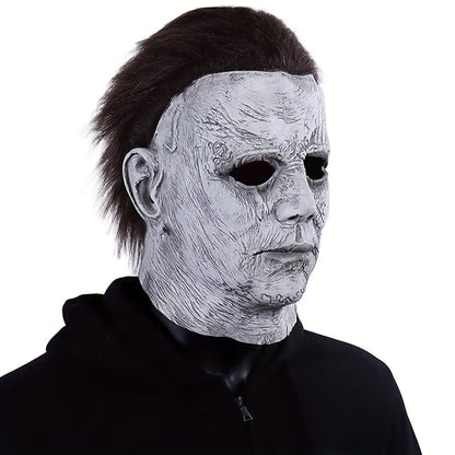 Ghastly, Men's Halloween Horror Mask - Bloody Tears White Face, Synthetic Latex Headgear for Cosplay & Carnival Parties