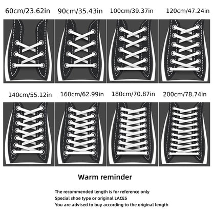1 Pair Reflective Striped Flat Laces
