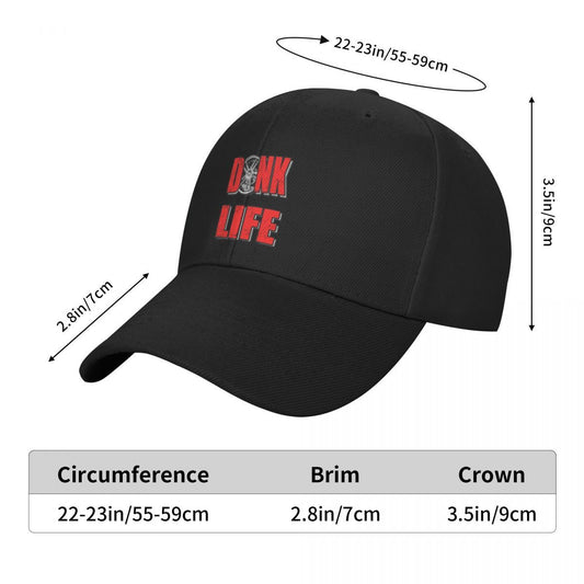 Impala & Caprice Donk Life Red Baseball Cap, a Streetwear Brand Offering Stylish Hats for Both Men And Women, Perfect for Hip Hop And Rave Events.